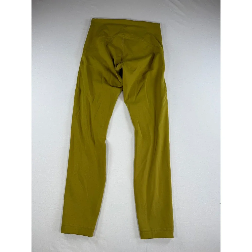 Lululemon High Rise Leggings Mustard Yellow‎ Size 6 25